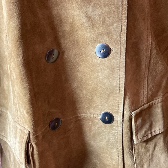 Hugo Buscati Collection brown double button trench style coat size 10 - Picture 5 of 5